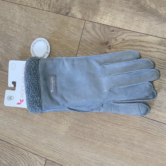 Koolaburra by UGG Leather and Sherpa Gloves Grey Size Large NWT - Picture 1 of 13